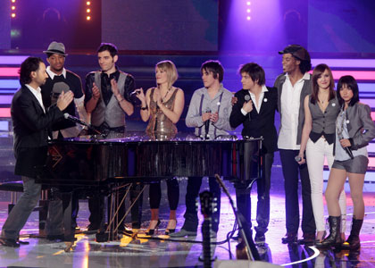 Lucie, Claire-Marie, Bertrand, Quentin, Jérémy, Alexia, Pierre, Mathieu et David Esposito