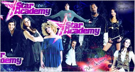 Quentin, Claudia, Maureen, Jérémy, Mathieu, va et Noémie de la Star Academy n7