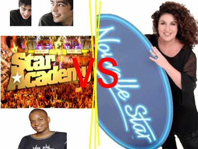 Grégory Lemarchal et Cyril Cinélu pour la Star Academy et Mariannes James pour Nouvelle Star